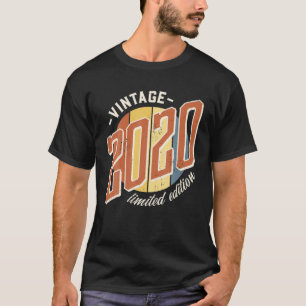 Vintage 2020 Birth Year Limited Edition 2 Years Ol T-Shirt