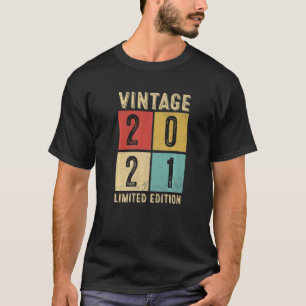 Vintage 2021  Made In 2021 2nd Birthday T-Shirt