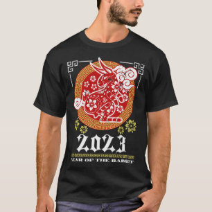 Vintage 2023 Chinese Zodiac Rabbit Design Retro T-Shirt