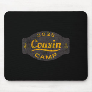 Vintage 2025 Cousin Camp Logo - Fun Summer Family Mouse Mat