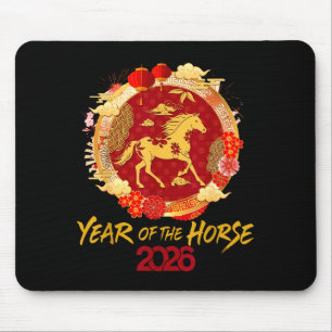 Vintage 2026 Chinese Lunar New Year Of The Horse Mouse Mat