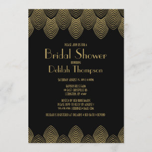 Vintage 20's Art Deco Bridal Shower Invitation