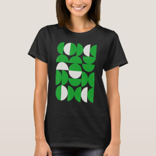 Vintage 20s Geometric Green Shapes Retro Abstract T-Shirt