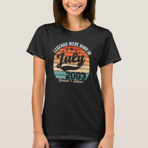 Vintage 20th Birthday Legends Were Born In July 20 T-Shirt