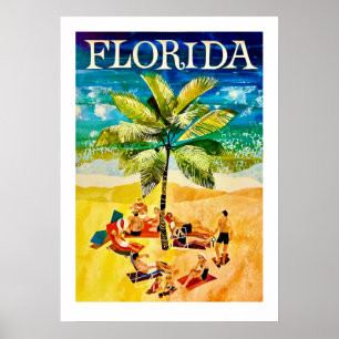 Vintage 20x28 Florida Travel Poster