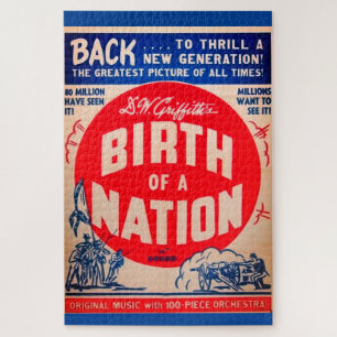 Vintage 20x30 Birth of A Nation Jigsaw Puzzle