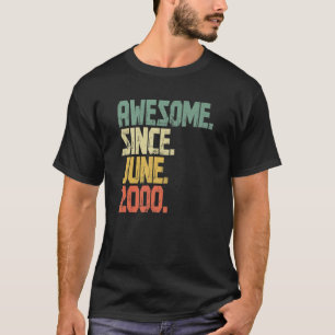 Vintage 21 Year Old Men Women Awesome Since June 2 T-Shirt