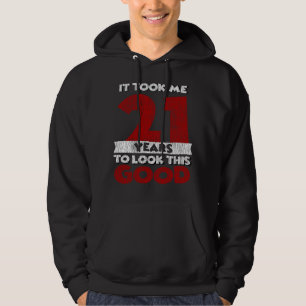Vintage 21 Years Old Funny 21st Birthday Gift Hoodie