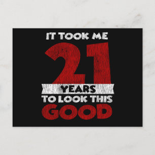 Vintage 21 Years Old Funny 21st Birthday Gift Postcard