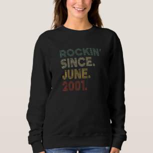 Vintage 21st Birthday Rockin' Since June 2001 21 Y Sweatshirt
