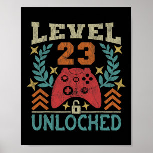 Vintage 23rd Birthday Gift 23 Year Old Boy Girl Ga Poster