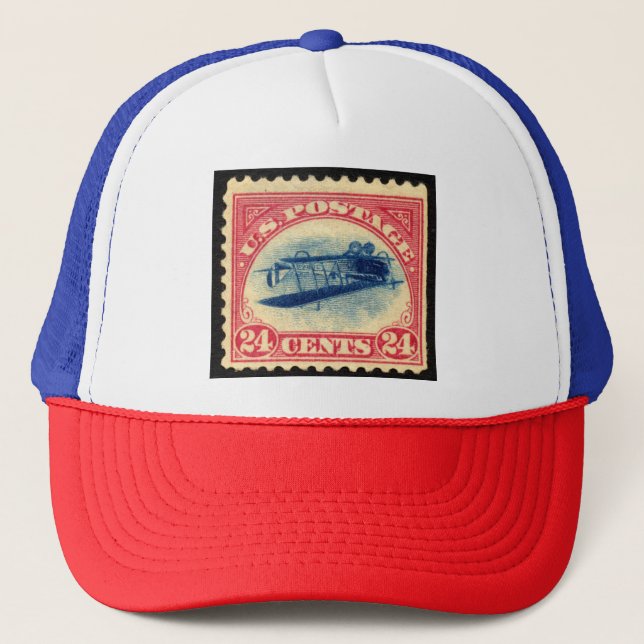 Vintage 24c Inverted Jenny Trucker Hat (Front)