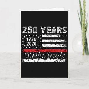 Vintage 250 Years 1776-2026 250th Birthday 4th Of Card