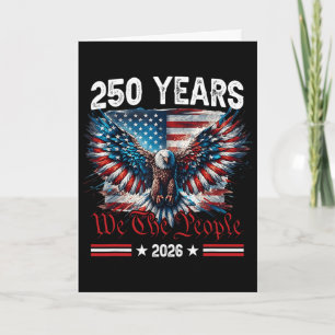 Vintage 250 Years 1776-2026 250th Birthday 4th Of Card