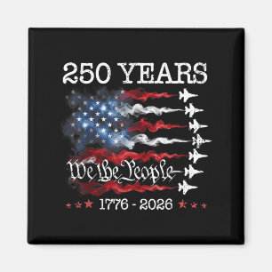 Vintage 250 Years 1776-2026 Flag USA Fighter Jets Magnet
