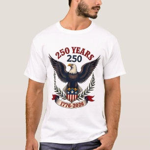 Vintage 250 Years 1776-2026 Patriotic Eagle Americ T-Shirt