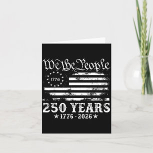 Vintage 250 Years American Flag 1776 2026 250th Card