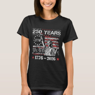 Vintage 250 Years American Flag 250th Birthday USA T-Shirt