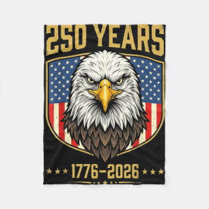 Vintage 250th anniversary usa 4th of july fleece blanket