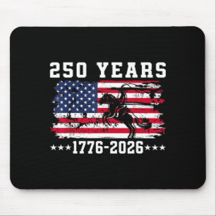 Vintage 250th anniversary usa flag 1776 2026 mouse mat