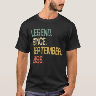 Vintage 25 Year Old Men Women Legend Since Septemb T-Shirt