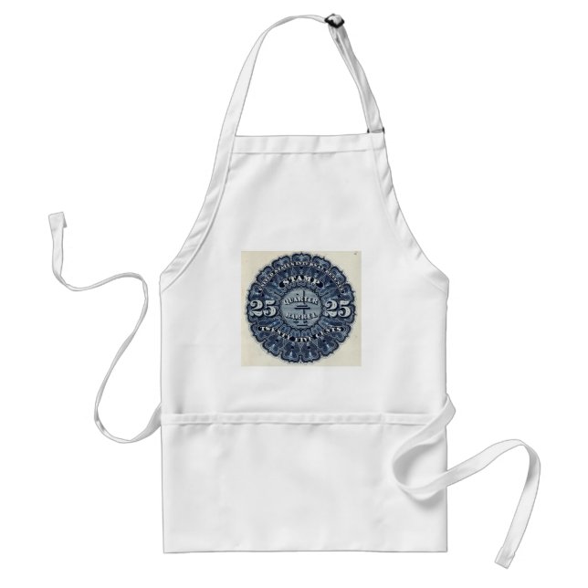 Vintage 25c Beer Revenue Stamp Apron (Front)