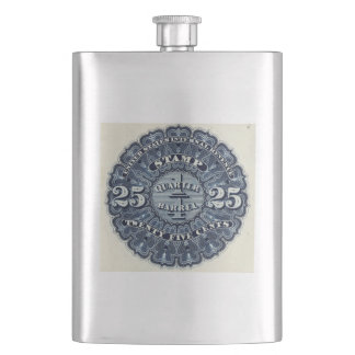 Vintage 25c Beer Revenue Stamp Premium Flask