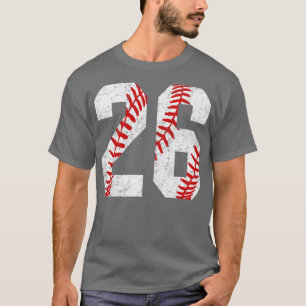 Vintage 26 Baseball Laces Baseball Mum Jersey Love T-Shirt