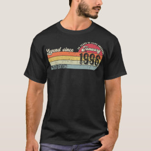 Vintage 26th Birthday Legend Since January 1996 26 T-Shirt