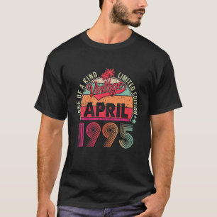 Vintage 27Th Birthday Awesome Since April 1995 T-Shirt