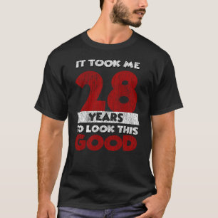 Vintage 28 Years Old Funny 28th Birthday Gift T-Shirt