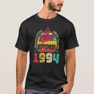 Vintage 28th Birthday Awesome Since September 1994 T-Shirt