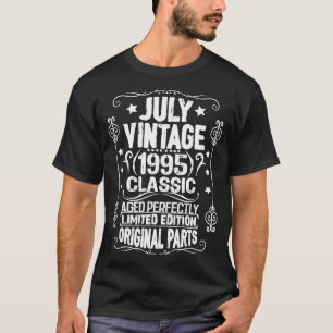 Vintage 28th Birthday Born In July 1995 Leo Canzer T-Shirt