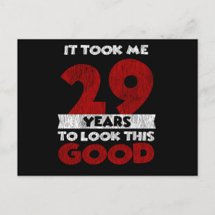 Vintage 29 Years Old Funny 29th Birthday Gift Postcard