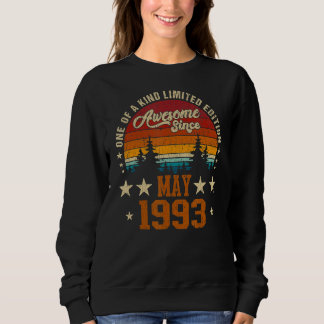 Vintage 29th Birthday Awesome Since May 1993 Epic Sweatshirt