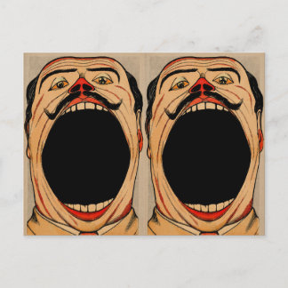 Vintage 2 Big Mouths Postcard