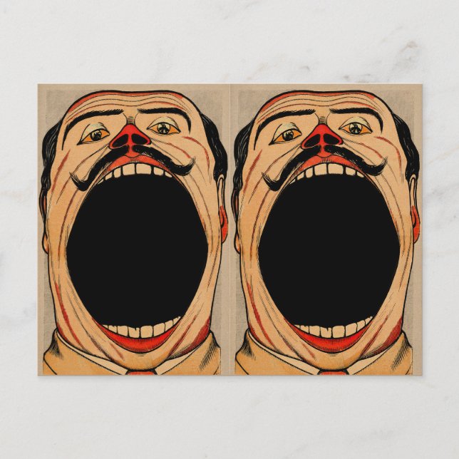 Vintage 2 Big Mouths Postcard (Front)