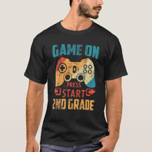 Vintage 2Nd Grade Gamer Back To School Video Gam T-Shirt