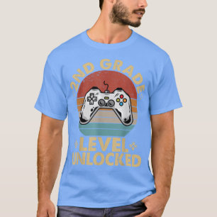 Vintage 2nd Grade Level Unlocked Video Game Back t T-Shirt