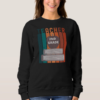 Vintage 2nd Grade Teacher  Sweatshirt
