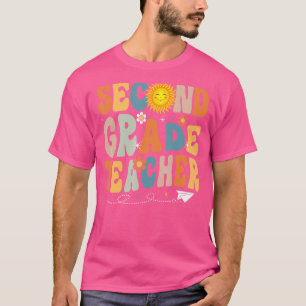 Vintage 2nd Second Grade Teacher Back To School Fi T-Shirt