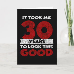 Vintage 30 Years Old Funny 30th Birthday Gift Card