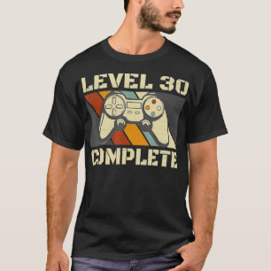 Vintage 30th Birthday Shirt- Video Gamer Level 30 T-Shirt
