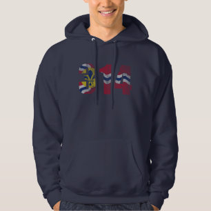 Vintage 314 St Louis Flag Missouri Hoodie