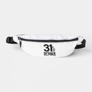 Vintage 31st October Halloween Typography Design_1 Bum Bags