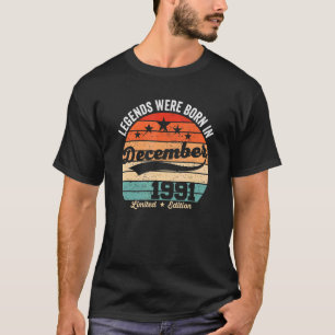 Vintage 31th Birthday Legends Were Born In Decembe T-Shirt