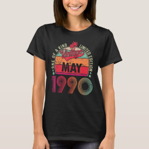 Vintage 32nd Birthday Awesome Since May 1990 T-Shirt