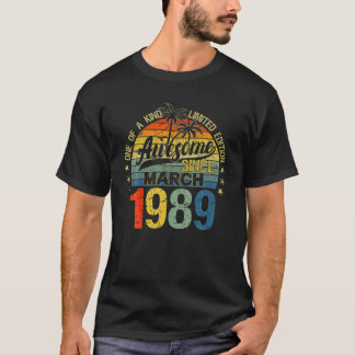 Vintage 33 Years Old March 1989 Decorations 33Rd B T-Shirt