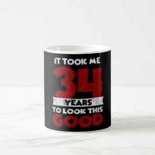 Vintage 34 Years Old Funny 34th Birthday Gift Coffee Mug