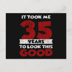 Vintage 35 Years Old Funny 35th Birthday Gift Postcard